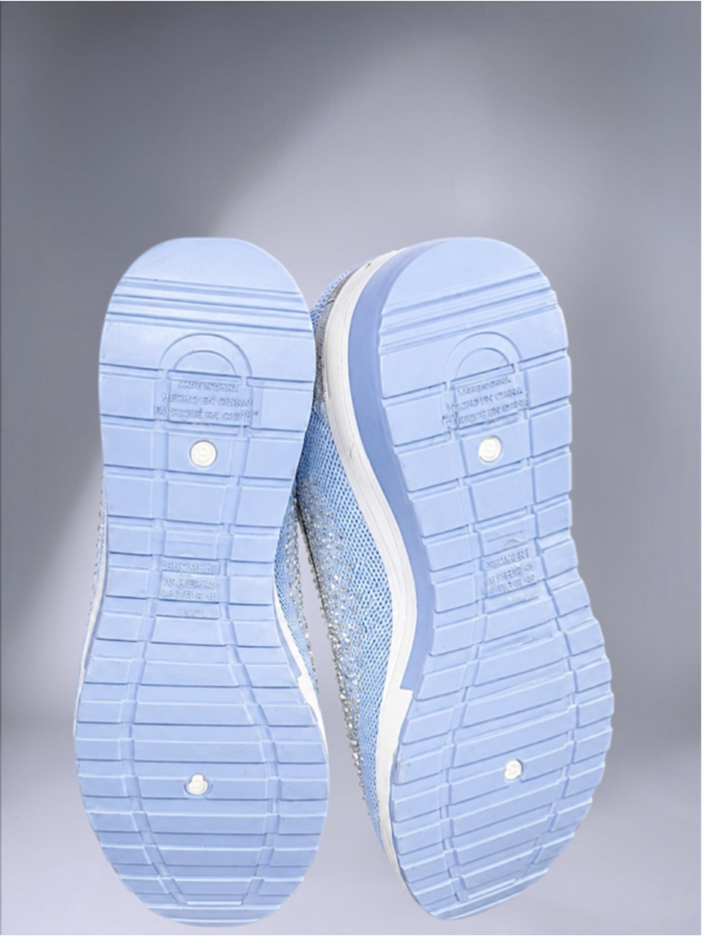 New Atalina Harper “Summeri” Light Blue Rhinestone Sneakers – Women’s Size 9 - Picture 6 of 8